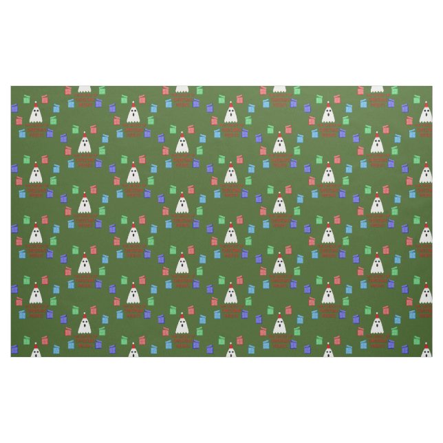 Tela El fantasma de la Navidad nos ofrece divertidos ("Cuarto gordo" (fat quarter))