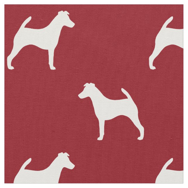 Tela El fox terrier liso siluetea rojo del modelo (De cerca)