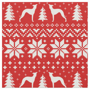 Tela El galgo italiano siluetea el modelo del navidad