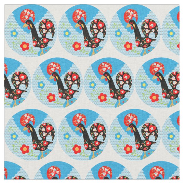 Tela El gallo portugués de Barcelos (De cerca)