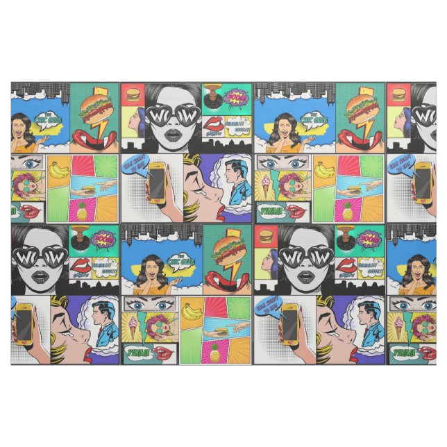 Tela El geek de la Moda ("Cuarto gordo" (fat quarter))