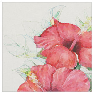 Tela El hibisco artsy florece floral tropical