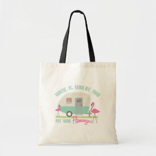 Tela El hogar es adonde usted pone su bolso de los