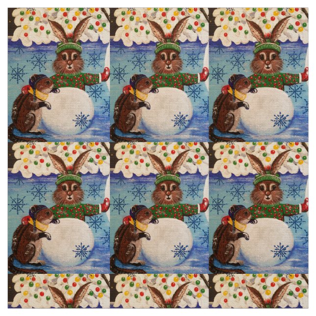 Tela "El hombre de nieve de la Sra. Butterfield" (Retal)