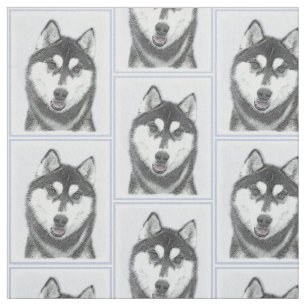 Tela El Husky Siberiano (blanco y negro) pinta arte de 
