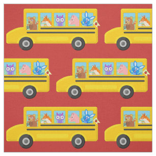 Tela El modelo lindo el   de los animales del autobús