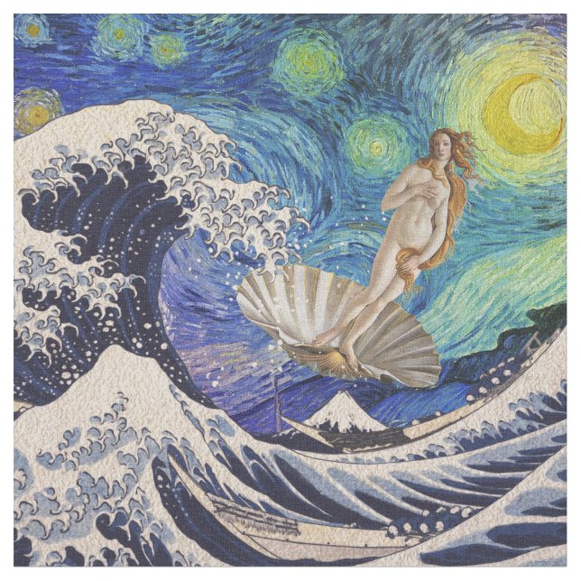 Tela El nacimiento de Venus en la Gran Ola (De cerca)
