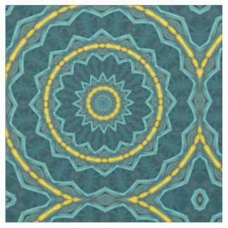 Tela El oro verde azulado Starburst de la turquesa