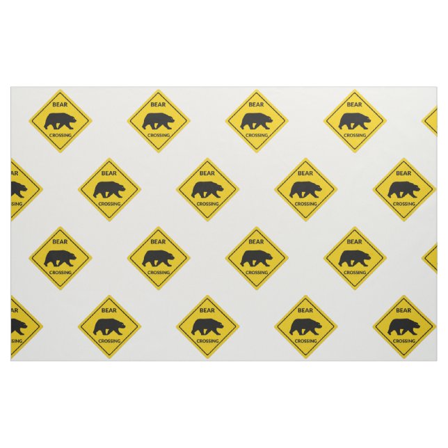 Tela El oso de SlipperyJoe cruzando la silueta del oso  (Yarda)