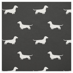 Tela El perro del Dachshund siluetea el modelo blanco y