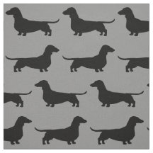 El perro del Dachshund siluetea el modelo gris y