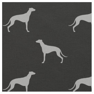 Tela El perro del galgo siluetea el modelo gris y negro