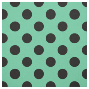 Tela El polka negro se pone verde a la menta