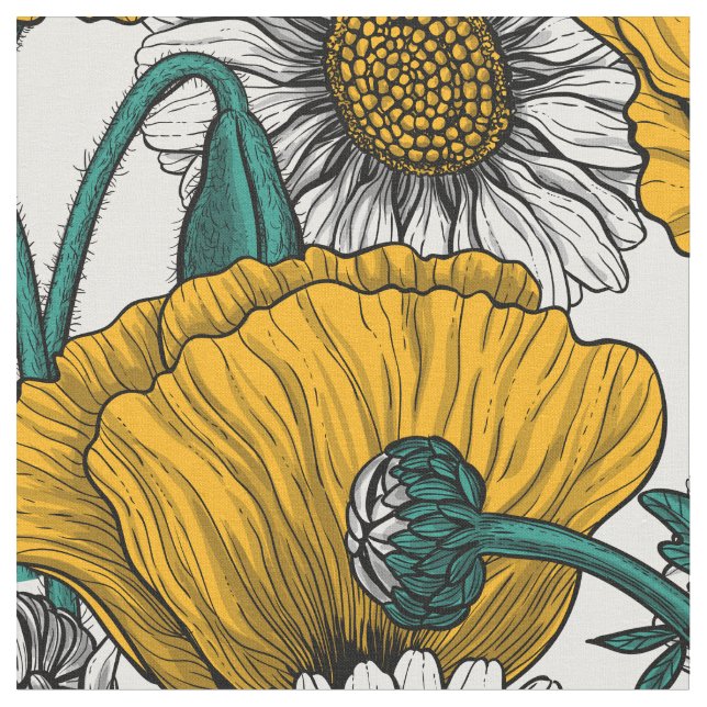 Tela El prado en amarillo (De cerca)