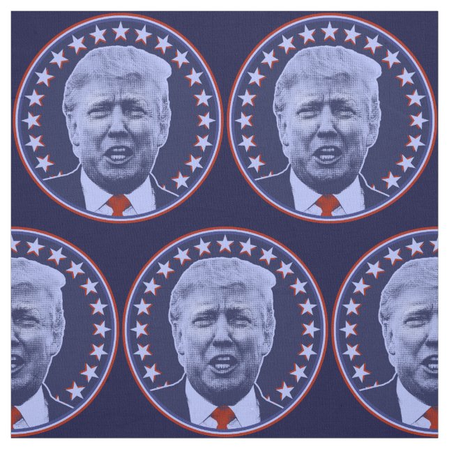 Tela El presidente Donald Trump en azul (Retal)