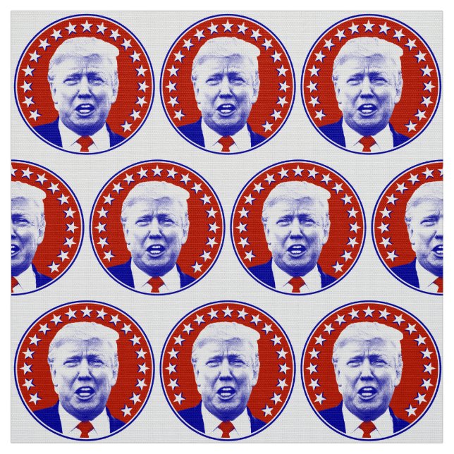 Tela El presidente Donald Trump en rojo (Retal)