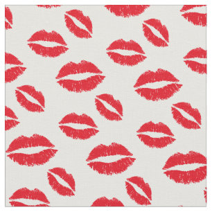 Tela El rojo elegante besa el modelo de los labios