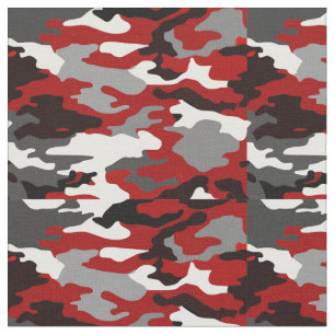 Tela El rojo sombrea Camo