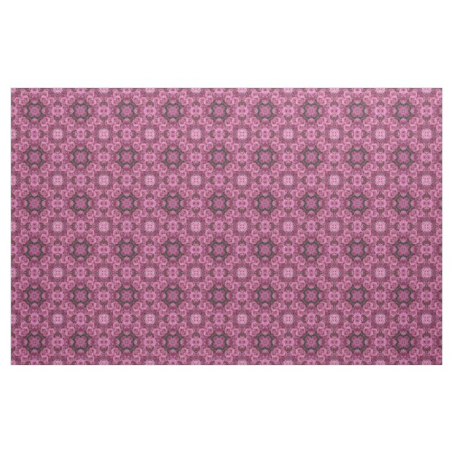 Tela El rosa hinchado florece el caleidoscopio (Yarda)