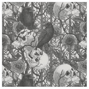 Tela El secreto de Raven. Ilustracion gótico oscuro y m