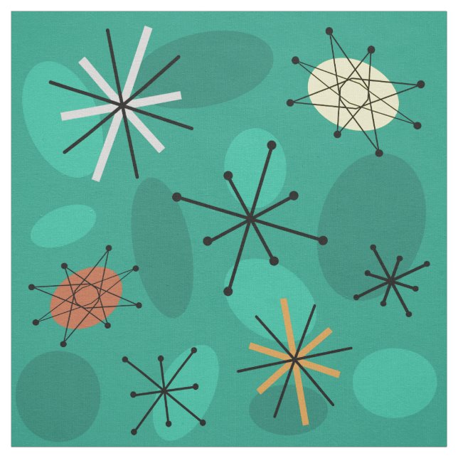 Tela El sputnik de medio siglo estrena turquesa (Retal)