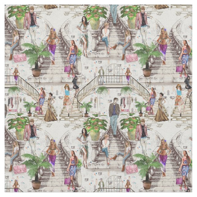 Tela El tejido de las herramientas de diseño de moda (De cerca)