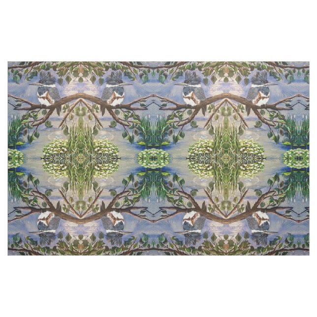 Tela El tejido del Kingfisher ("Cuarto gordo" (fat quarter))