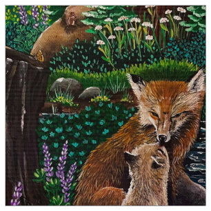 Tela El tejido Fox de amor de la madre
