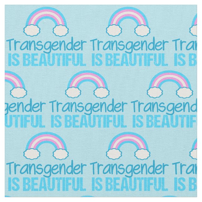 Tela El transgénero es bello arcoiris azul rosa blanco (De cerca)