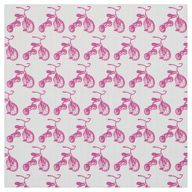 Tela El triciclo de los niños rosados (Retal)