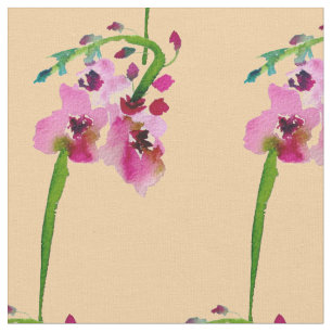 Tela El Verbascum rosado de la acuarela se ruboriza