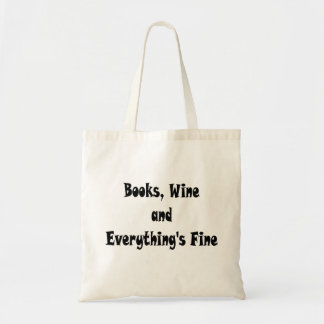 Tela El vino de los libros todo es bolso fino