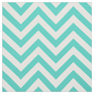 Tela El zigzag azul y blanco verde azulado raya el