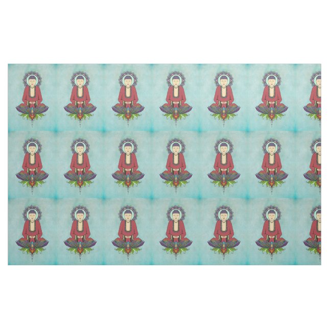 Tela eléctrica del personalizable de Buda ("Cuarto gordo" (fat quarter))