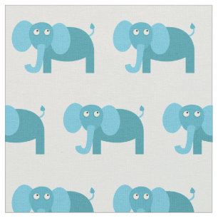 Tela Elefante Bebé Lindo Luz Azul Guardería