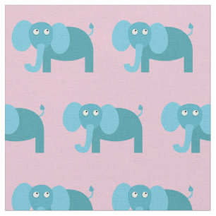 Tela Elefante Bebé Lindo Rosa Claro Guardería