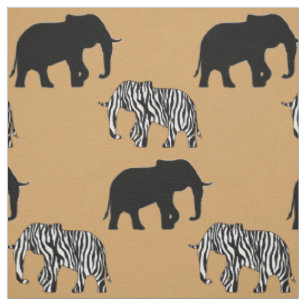 Tela Elefante con franjas cebra + tus ideas