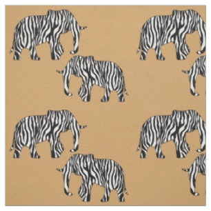 Tela Elefante con franjas cebra + tus ideas