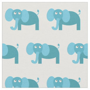 Tela Elefante Cute Niño Nursera Blanco