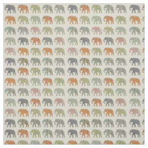 Tela Elefante Patrón de Animal Colorido Contemporáneo