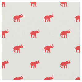 Tela Elefante rojo afortunado