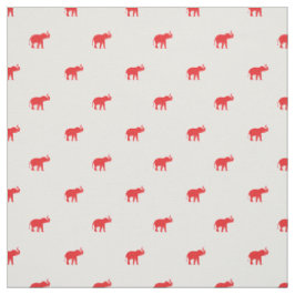 Tela Elefante rojo afortunado