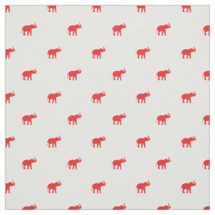 Tela Elefante rojo afortunado