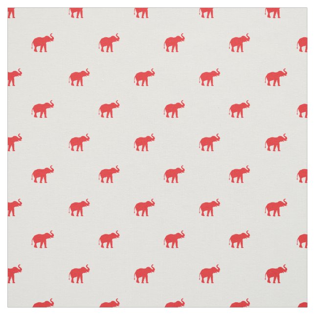 Tela Elefante rojo afortunado (Retal)