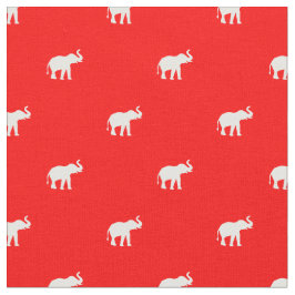 Tela Elefante rojo afortunado