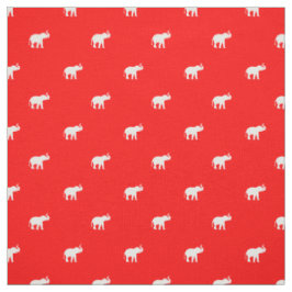 Tela Elefante rojo afortunado