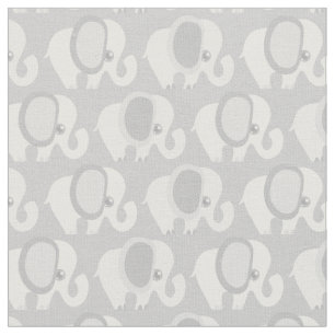 Tela Elefantes hermosos del gris del bebé
