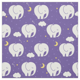 Tela elefantes pequeños adormilados con estrellas de fo
