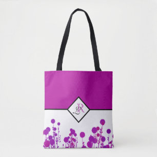 Tela Elegancia Florece: Bolso de Mano con Monograma Per