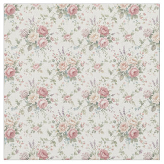 Tela Elegant Pastel Roses Shabby Chic